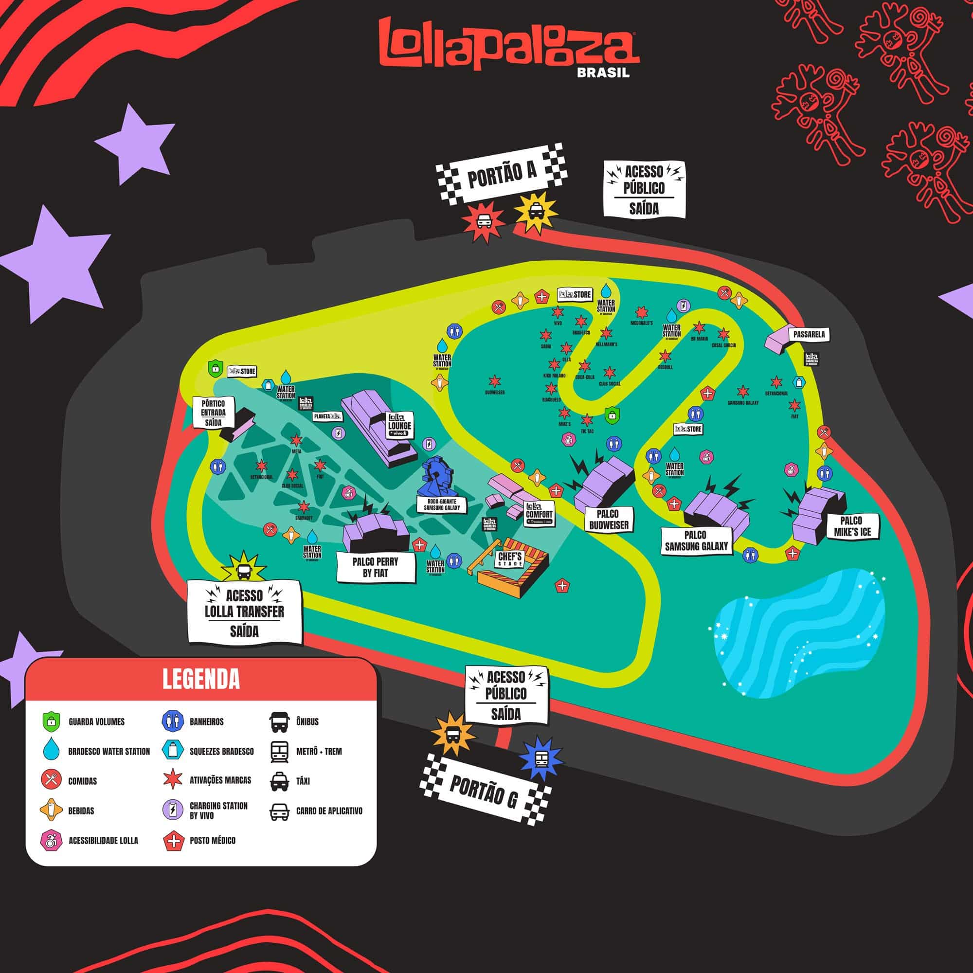 Revelado o Mapa Bombástico do Lollapalooza 2025: Descubra Onde os Palcos vão Explodir em SP!