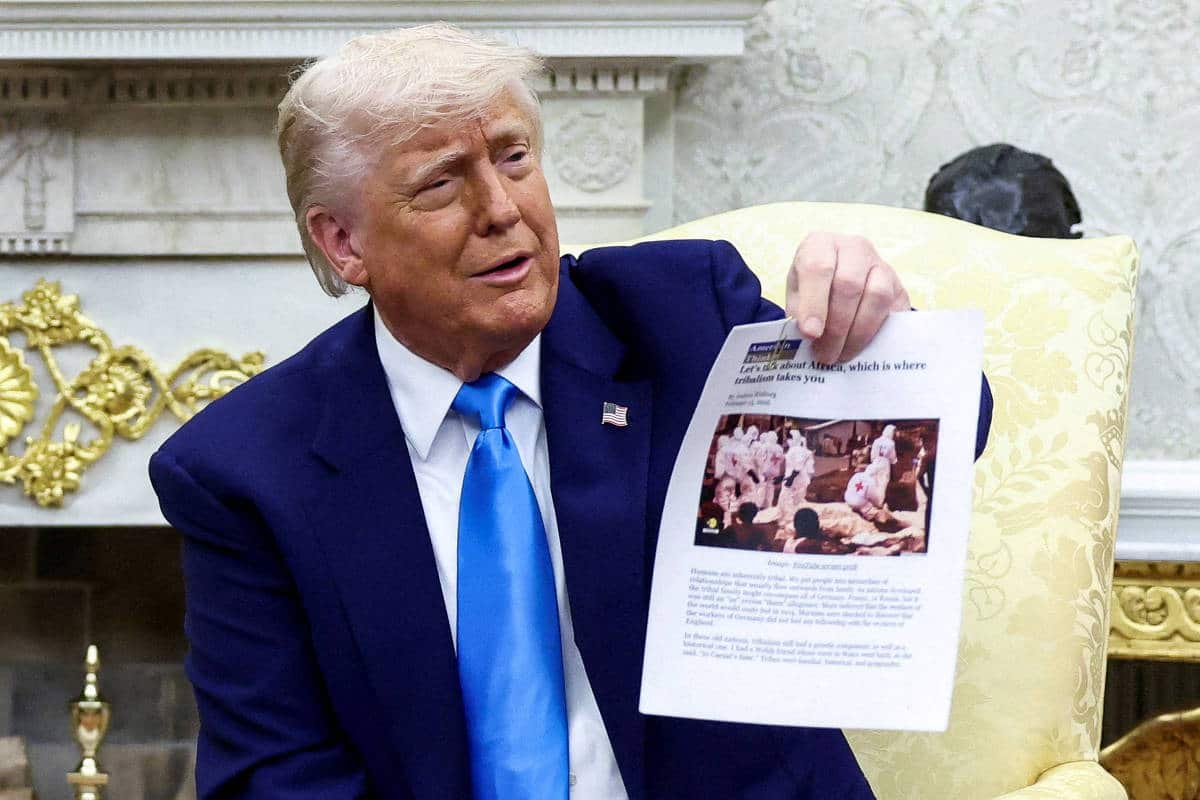 Explosiva Revelação: Imagem de Trump Ligada a 'Genocídio Branco' Vem do Congo!