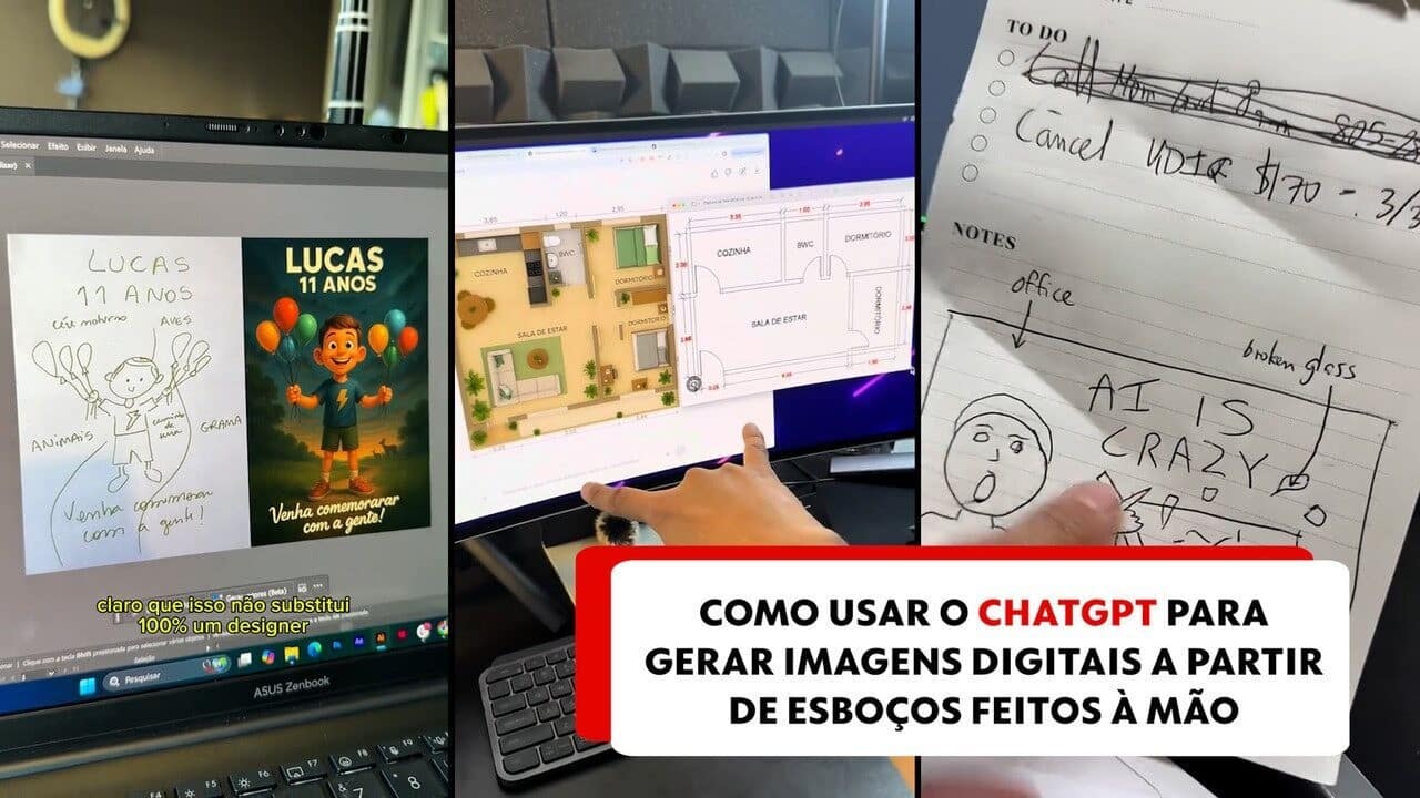 Revolução Digital: Transforme Seus Rabiscos em Imagens Surpreendentes com ChatGPT!