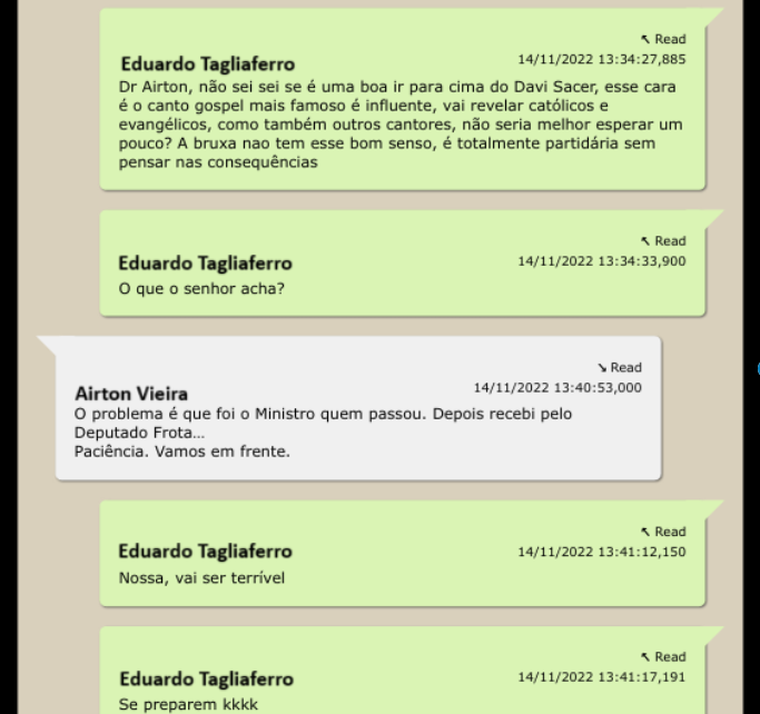 Frota contribuiu diversas vezes com o gabinete paralelo