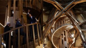 Macron Desafia a Gravidade: Escalada Espetacular de 400 Degraus em Notre Dame!